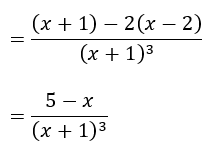 ((x+1)-2(x-2))/(x+1)^3